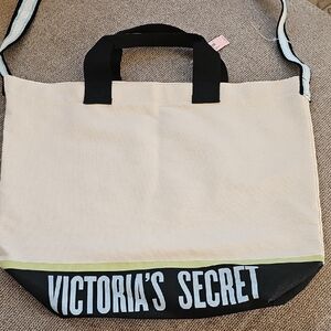 Victoria's Secret Black and Cream Tote